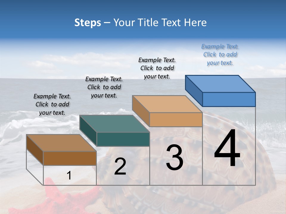 Sunny Seashell Horizon PowerPoint Template