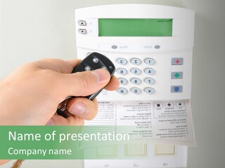 Panel House Alarm Security PowerPoint Template