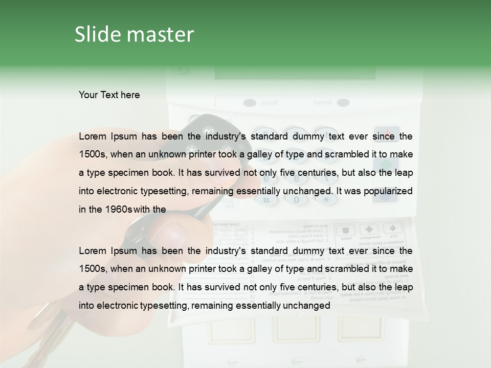 Panel House Alarm Security PowerPoint Template
