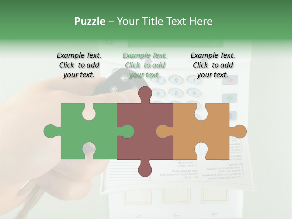 Panel House Alarm Security PowerPoint Template