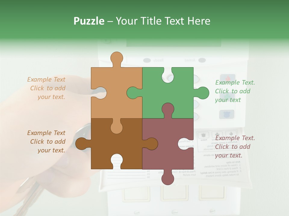 Panel House Alarm Security PowerPoint Template