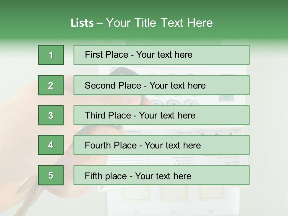 Panel House Alarm Security PowerPoint Template
