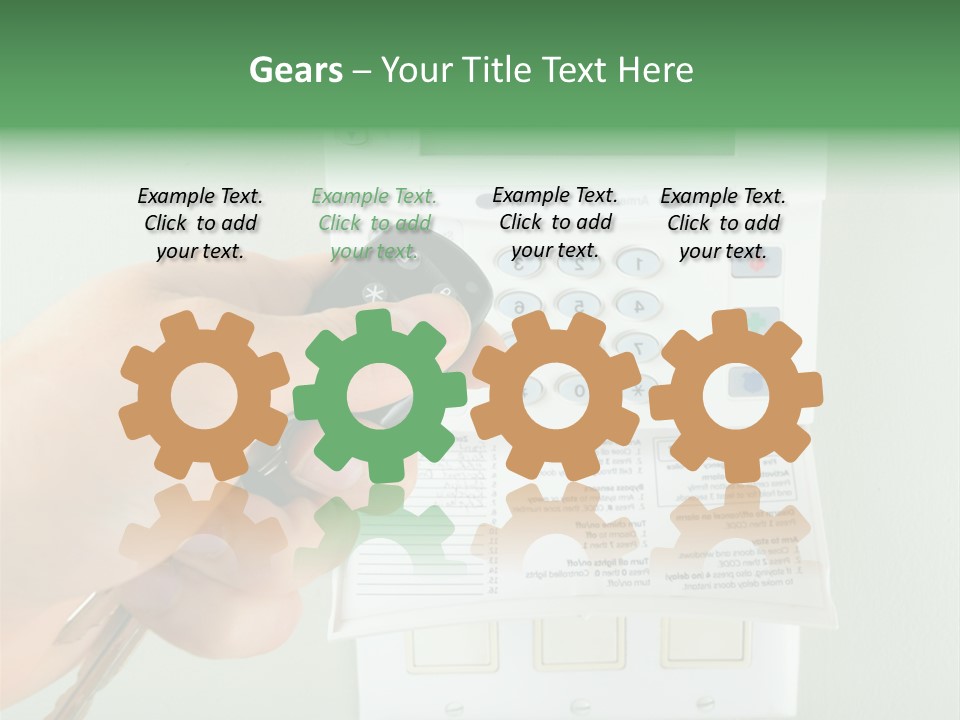 Panel House Alarm Security PowerPoint Template