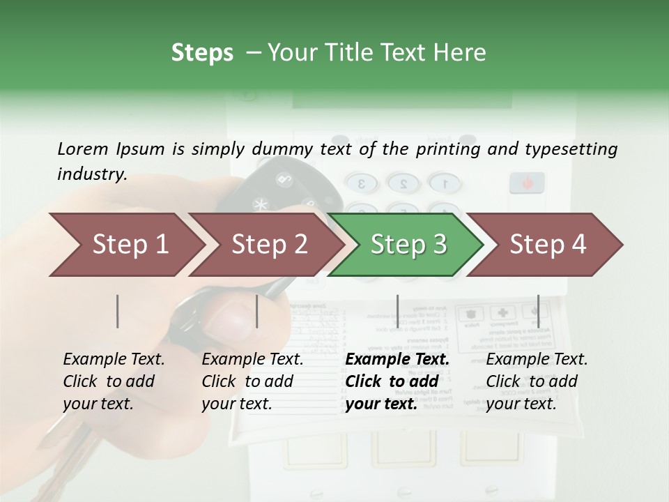 Panel House Alarm Security PowerPoint Template