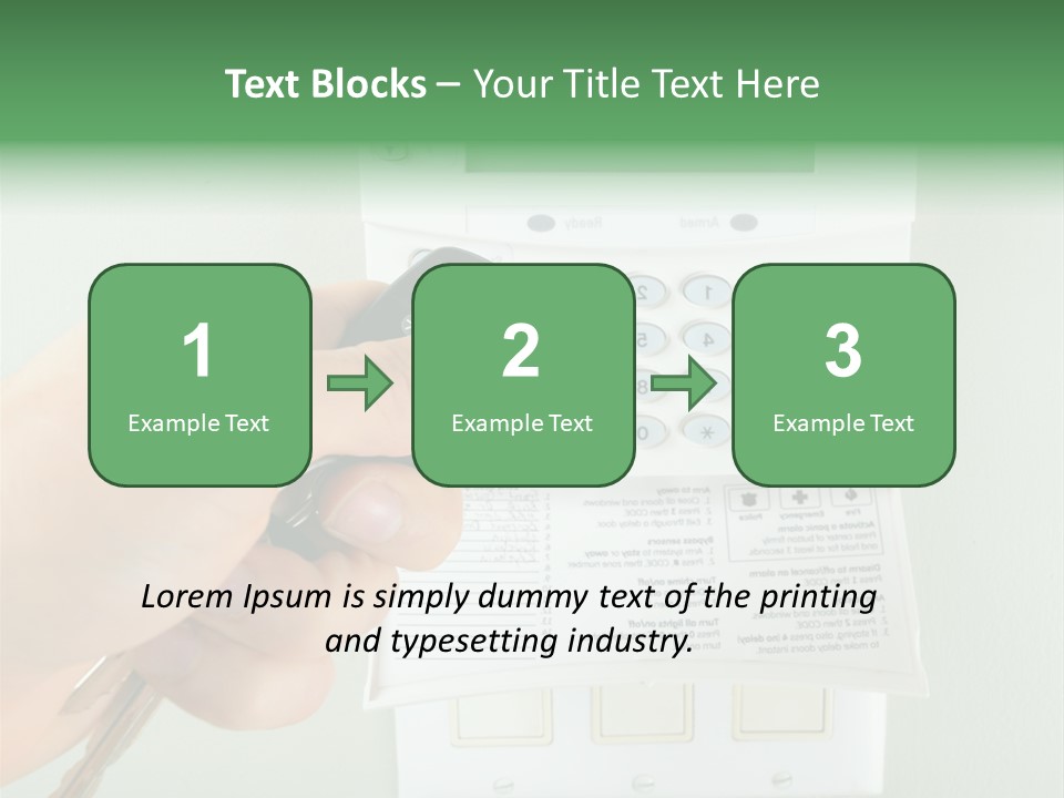 Panel House Alarm Security PowerPoint Template