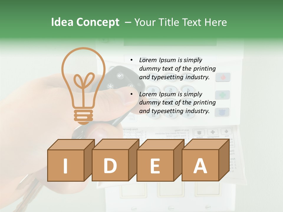 Panel House Alarm Security PowerPoint Template