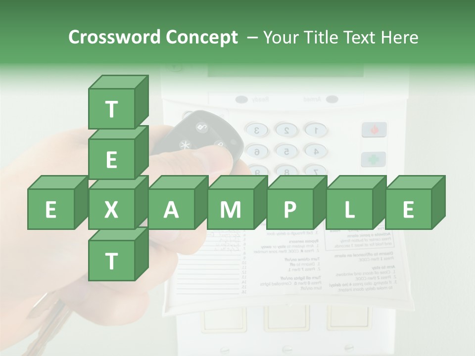 Panel House Alarm Security PowerPoint Template