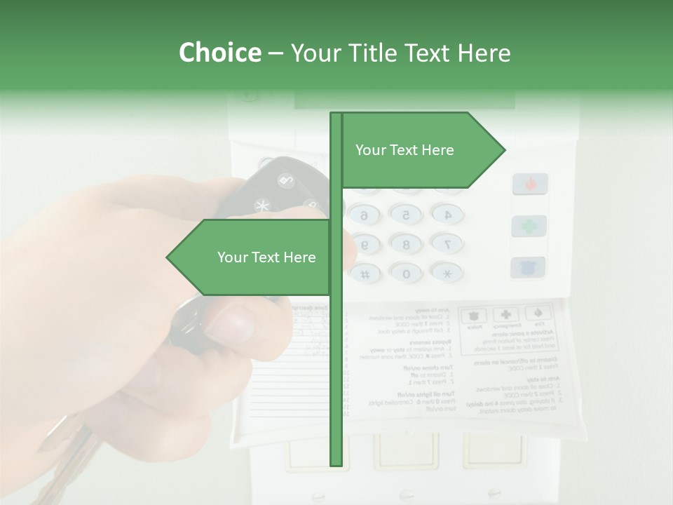 Panel House Alarm Security PowerPoint Template