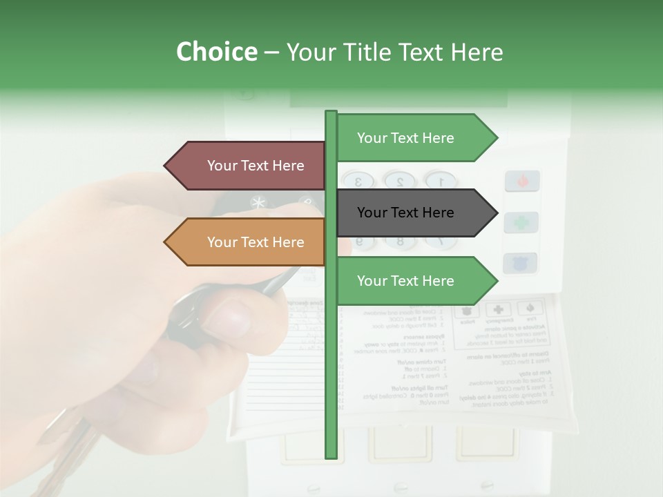 Panel House Alarm Security PowerPoint Template