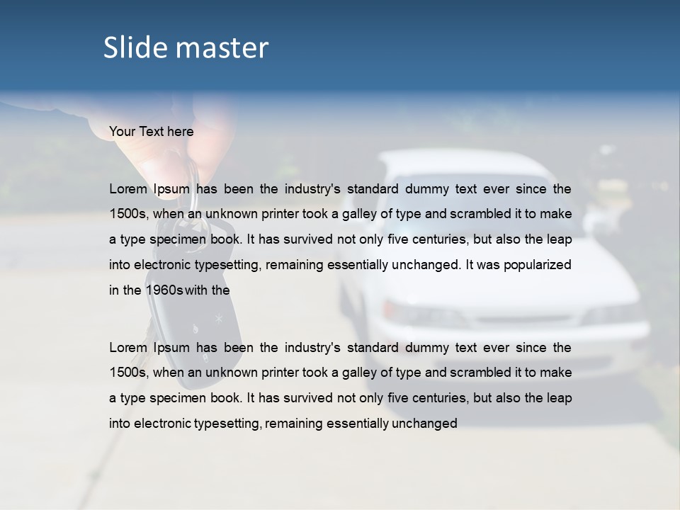 Vehicle Sedan Car PowerPoint Template