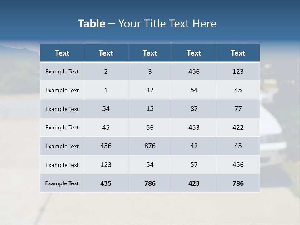 Vehicle Sedan Car PowerPoint Template