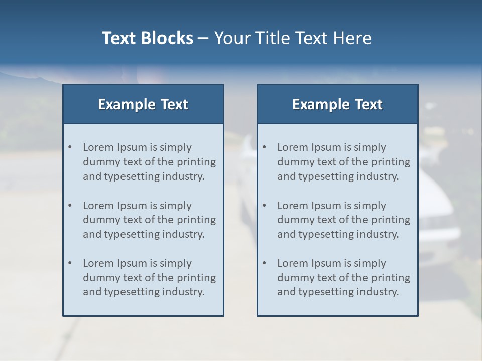 Vehicle Sedan Car PowerPoint Template