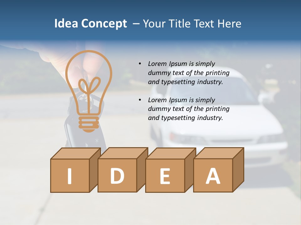 Vehicle Sedan Car PowerPoint Template