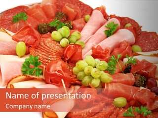 Kalt Aufschnitt Appetizer PowerPoint Template