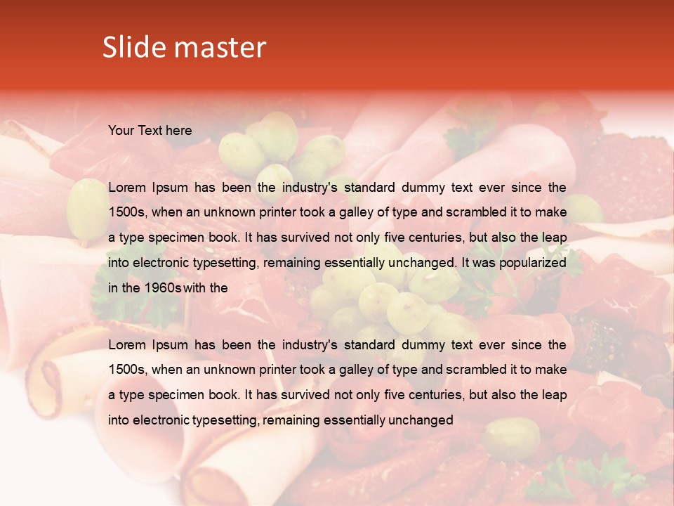 Kalt Aufschnitt Appetizer PowerPoint Template