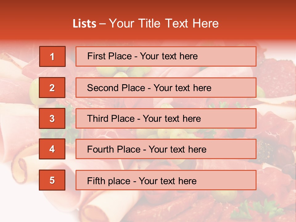Kalt Aufschnitt Appetizer PowerPoint Template