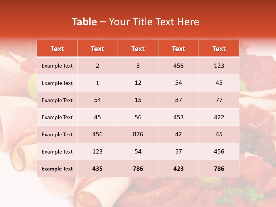 Kalt Aufschnitt Appetizer PowerPoint Template