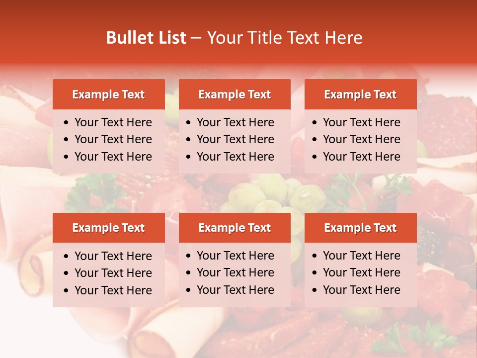 Kalt Aufschnitt Appetizer PowerPoint Template
