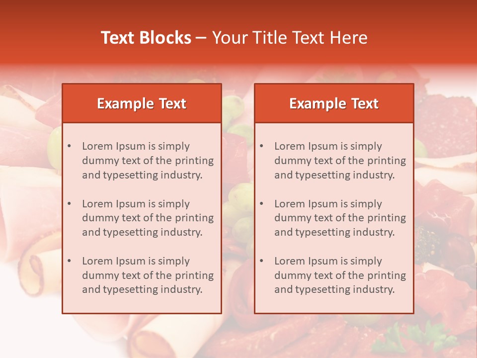 Kalt Aufschnitt Appetizer PowerPoint Template