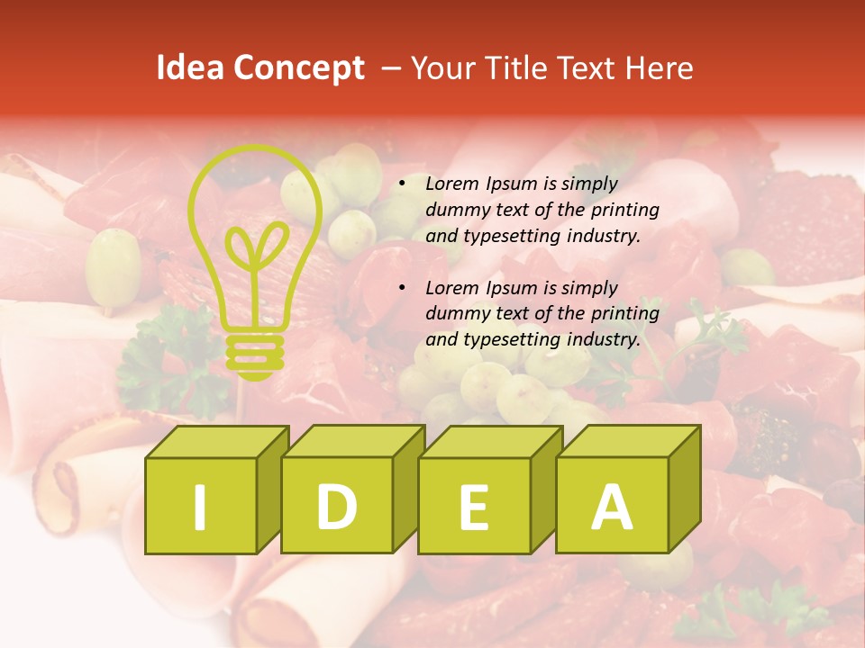 Kalt Aufschnitt Appetizer PowerPoint Template