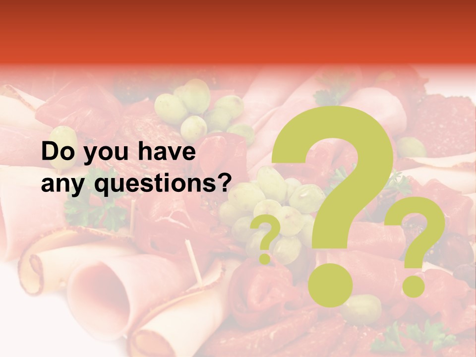 Kalt Aufschnitt Appetizer PowerPoint Template