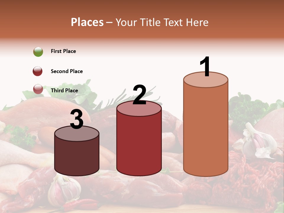 Smoked Portion Group Of Objects PowerPoint Template