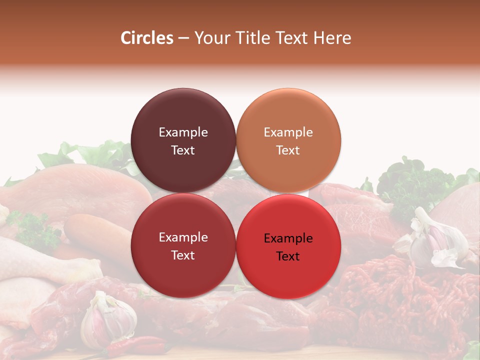 Smoked Portion Group Of Objects PowerPoint Template