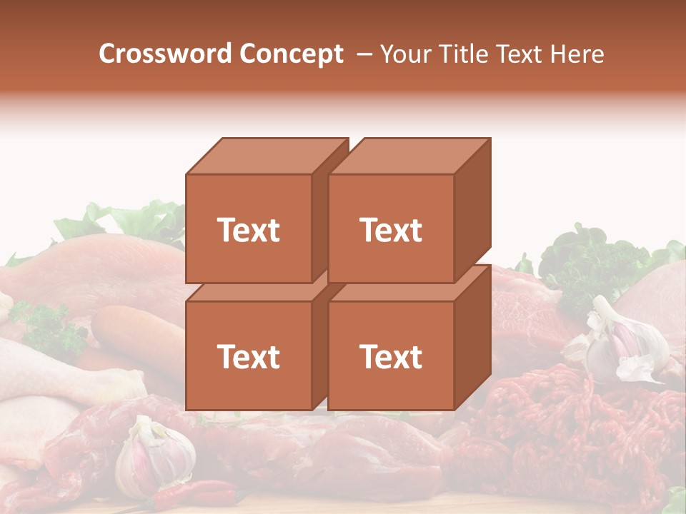 Smoked Portion Group Of Objects PowerPoint Template
