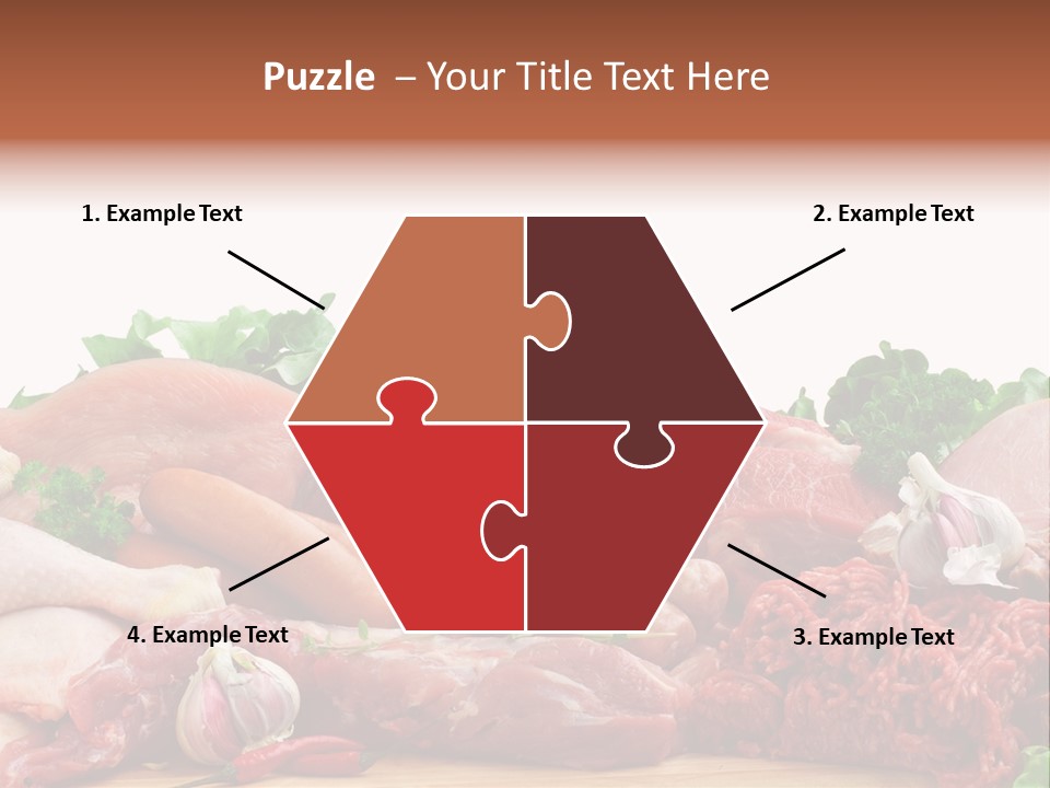 Smoked Portion Group Of Objects PowerPoint Template