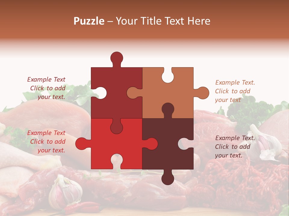 Smoked Portion Group Of Objects PowerPoint Template