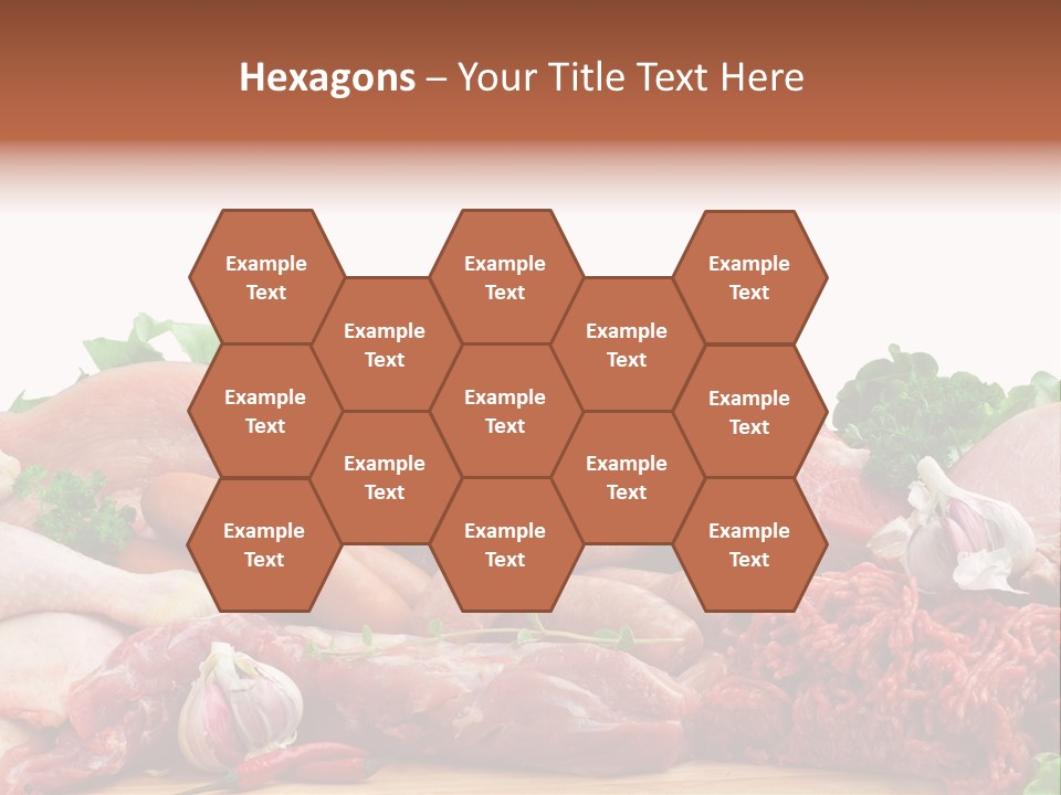 Smoked Portion Group Of Objects PowerPoint Template