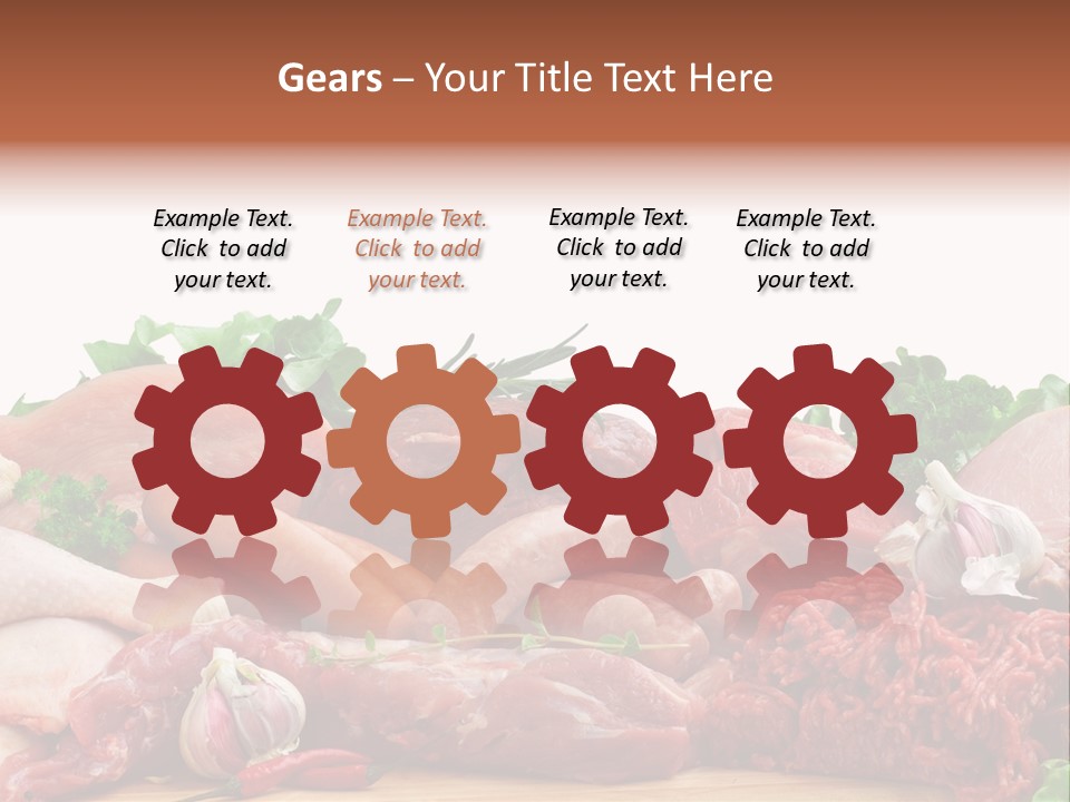 Smoked Portion Group Of Objects PowerPoint Template