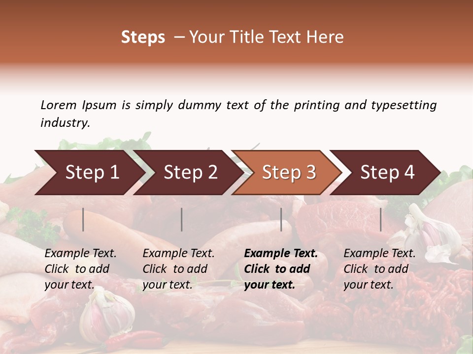 Smoked Portion Group Of Objects PowerPoint Template