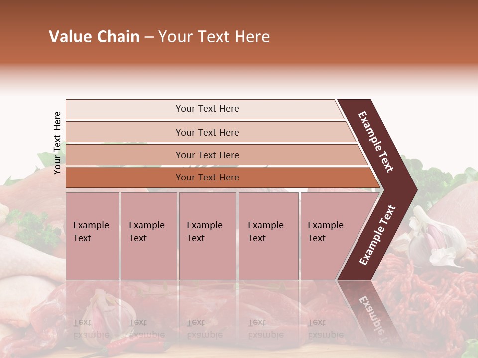 Smoked Portion Group Of Objects PowerPoint Template