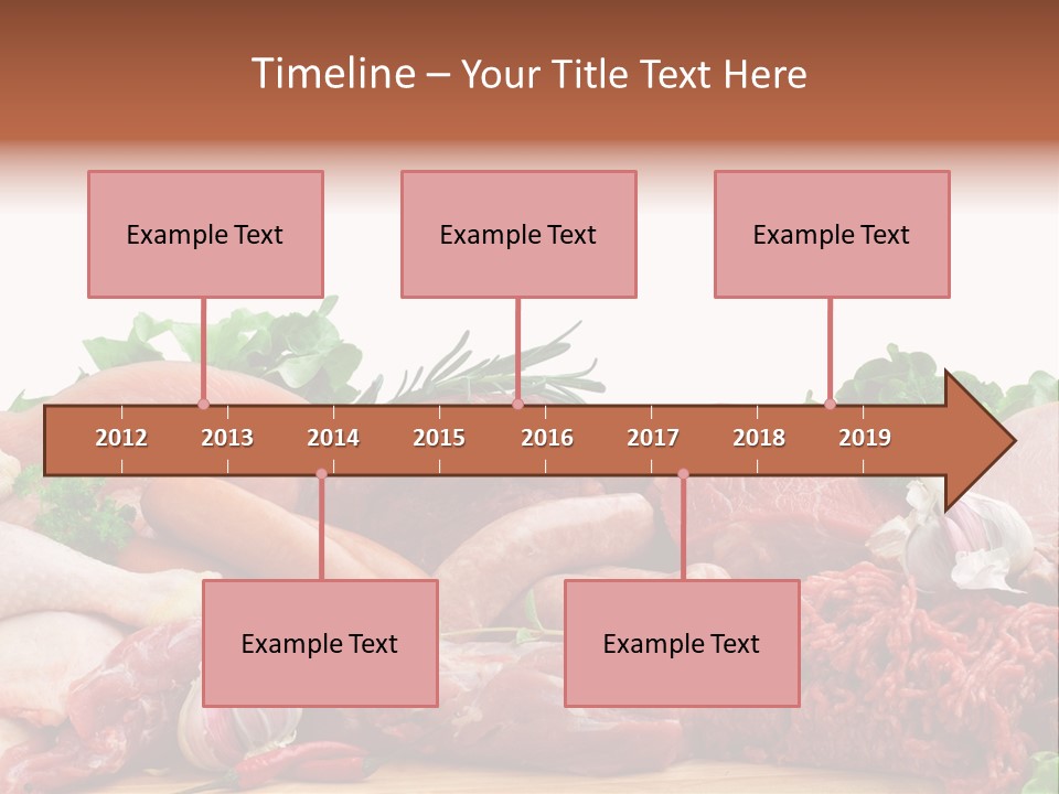 Smoked Portion Group Of Objects PowerPoint Template