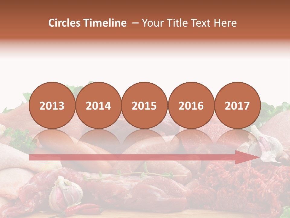 Smoked Portion Group Of Objects PowerPoint Template