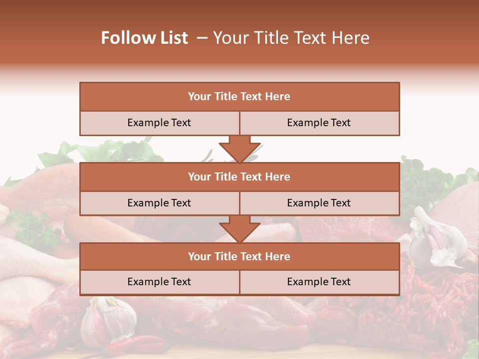 Smoked Portion Group Of Objects PowerPoint Template