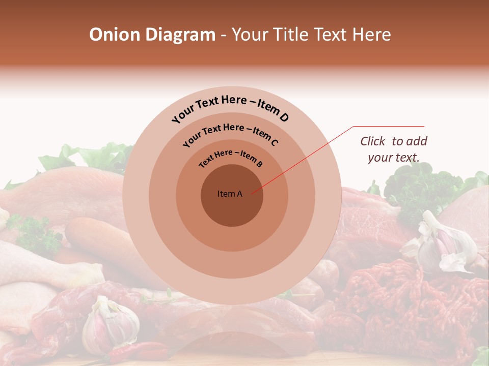 Smoked Portion Group Of Objects PowerPoint Template