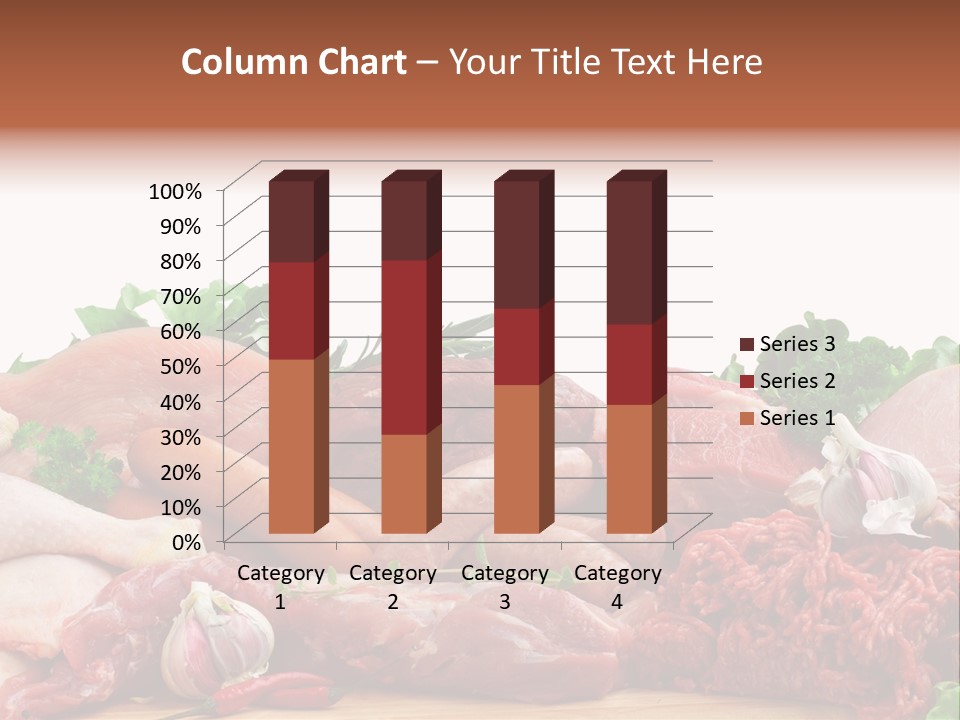 Smoked Portion Group Of Objects PowerPoint Template