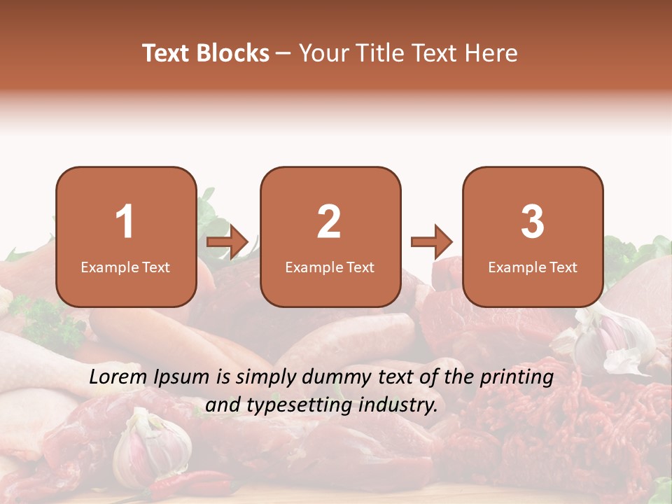 Smoked Portion Group Of Objects PowerPoint Template