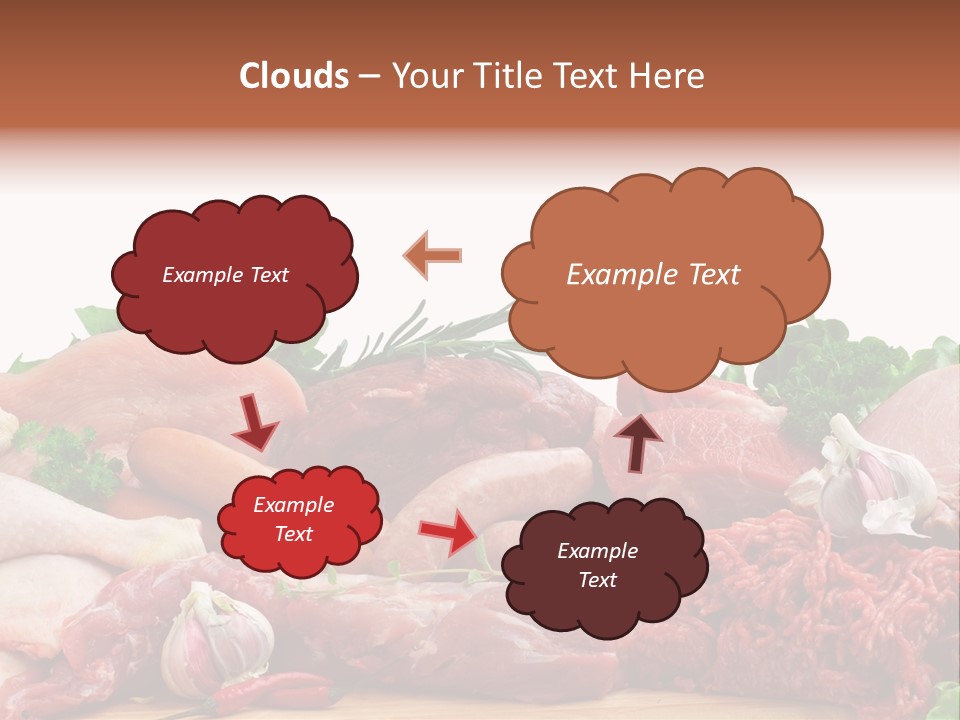 Smoked Portion Group Of Objects PowerPoint Template