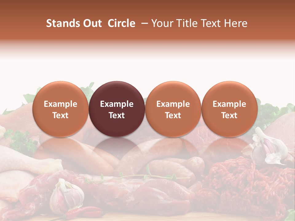 Smoked Portion Group Of Objects PowerPoint Template