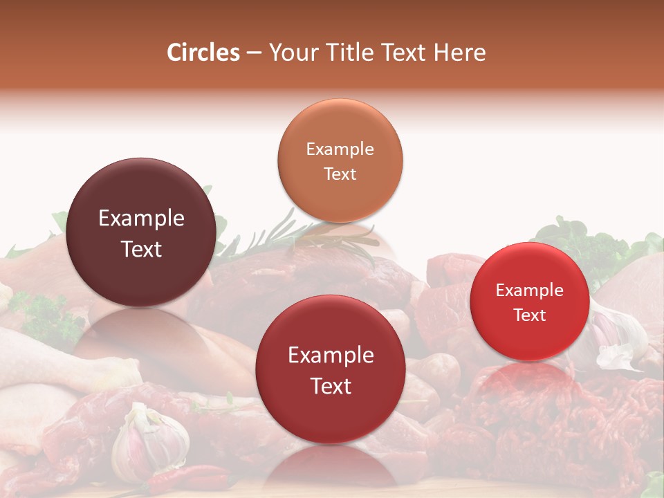 Smoked Portion Group Of Objects PowerPoint Template