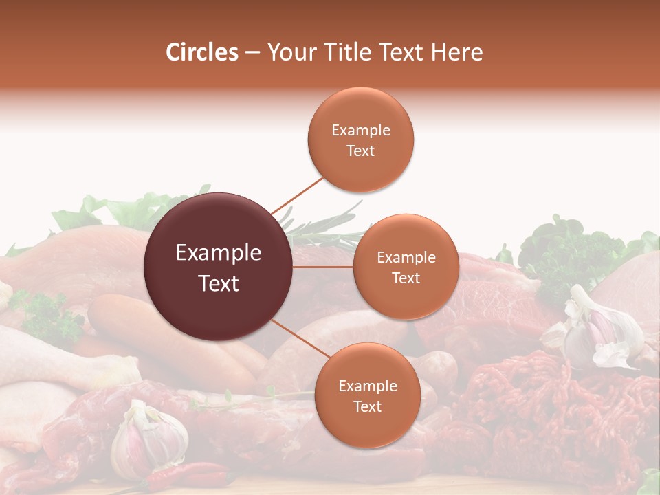 Smoked Portion Group Of Objects PowerPoint Template