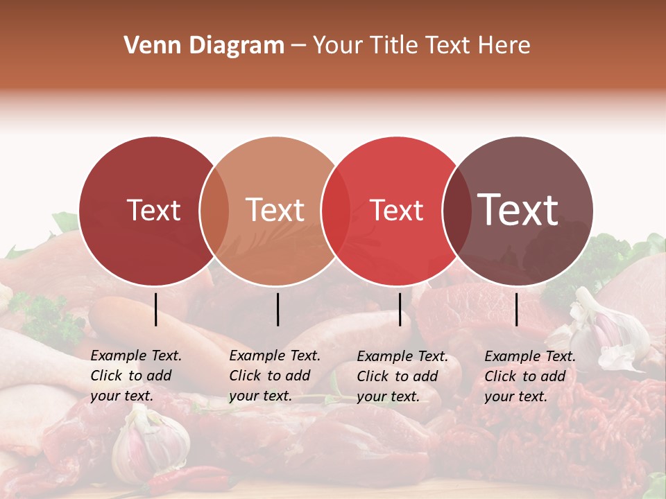 Smoked Portion Group Of Objects PowerPoint Template