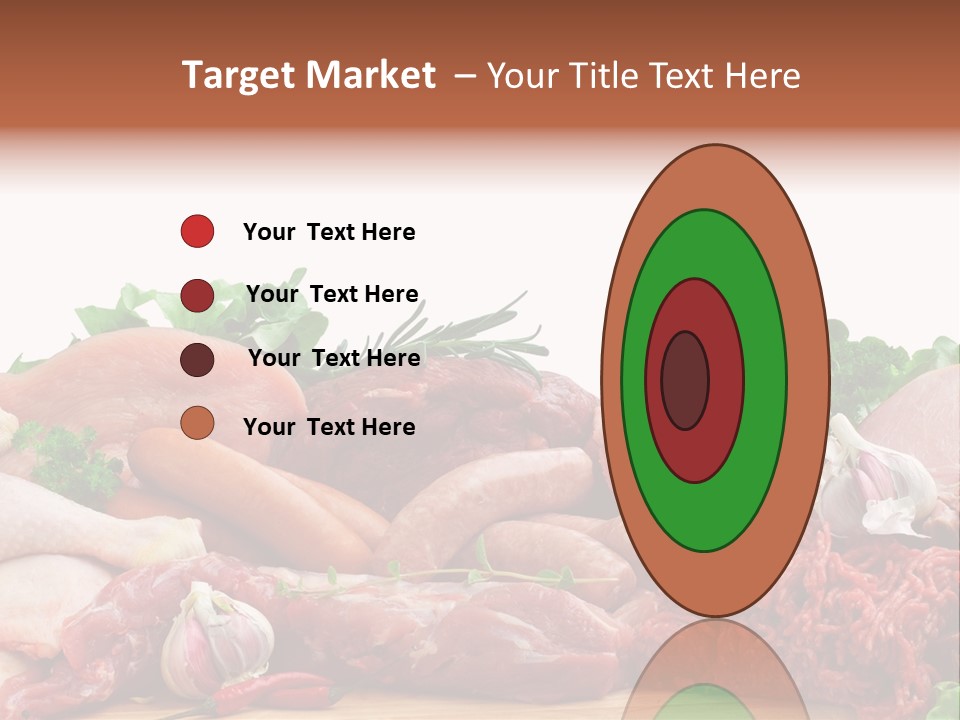 Smoked Portion Group Of Objects PowerPoint Template