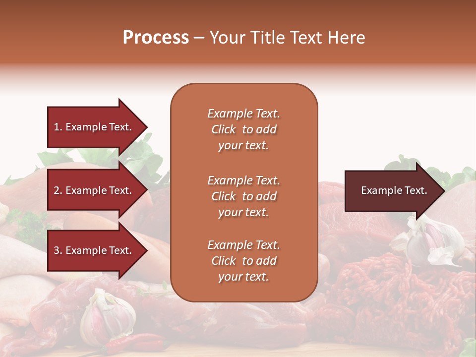 Smoked Portion Group Of Objects PowerPoint Template