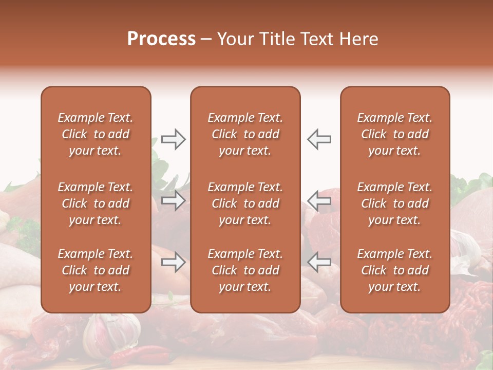Smoked Portion Group Of Objects PowerPoint Template