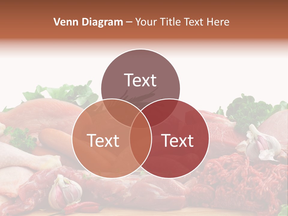 Smoked Portion Group Of Objects PowerPoint Template