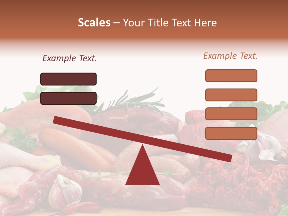 Smoked Portion Group Of Objects PowerPoint Template